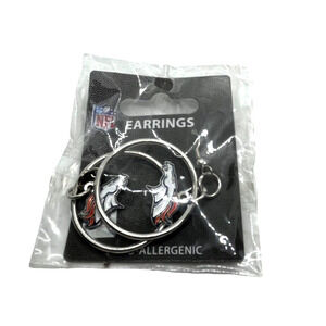 Denver Broncos Hoop Earrings NWT NFL Officially Licensed Hypo-Allergenic Women